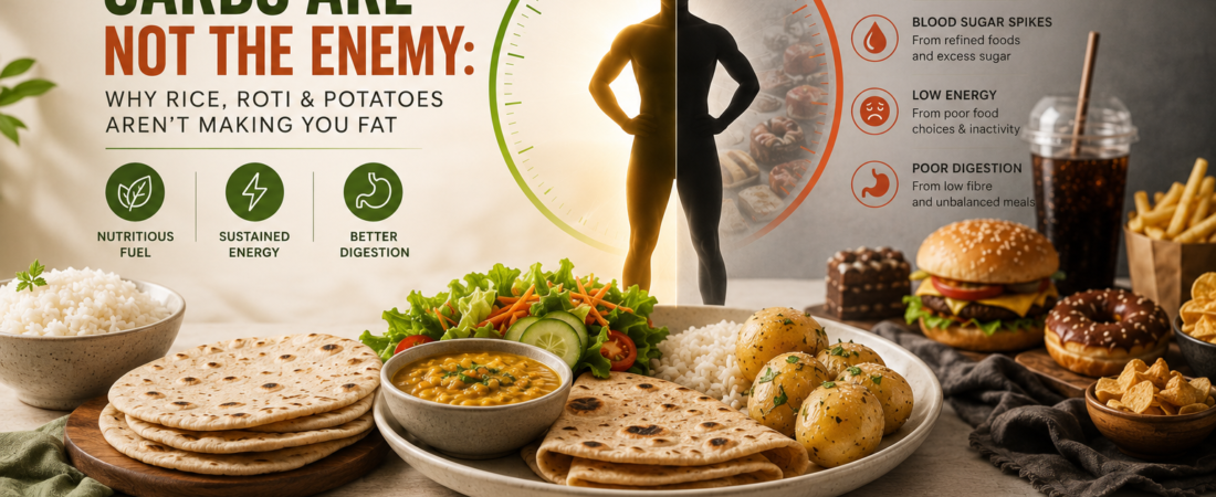 CARBS ARE NOT THE ENEMY: WHY RICE, ROTI & POTATOES AREN’T MAKING YOU FAT